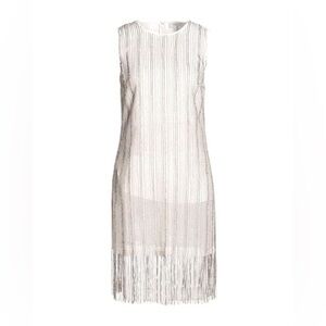 TOPSHOP Chain Fringe Shift dress sz 0-2 (couple rhinestones missing) *RARE find*